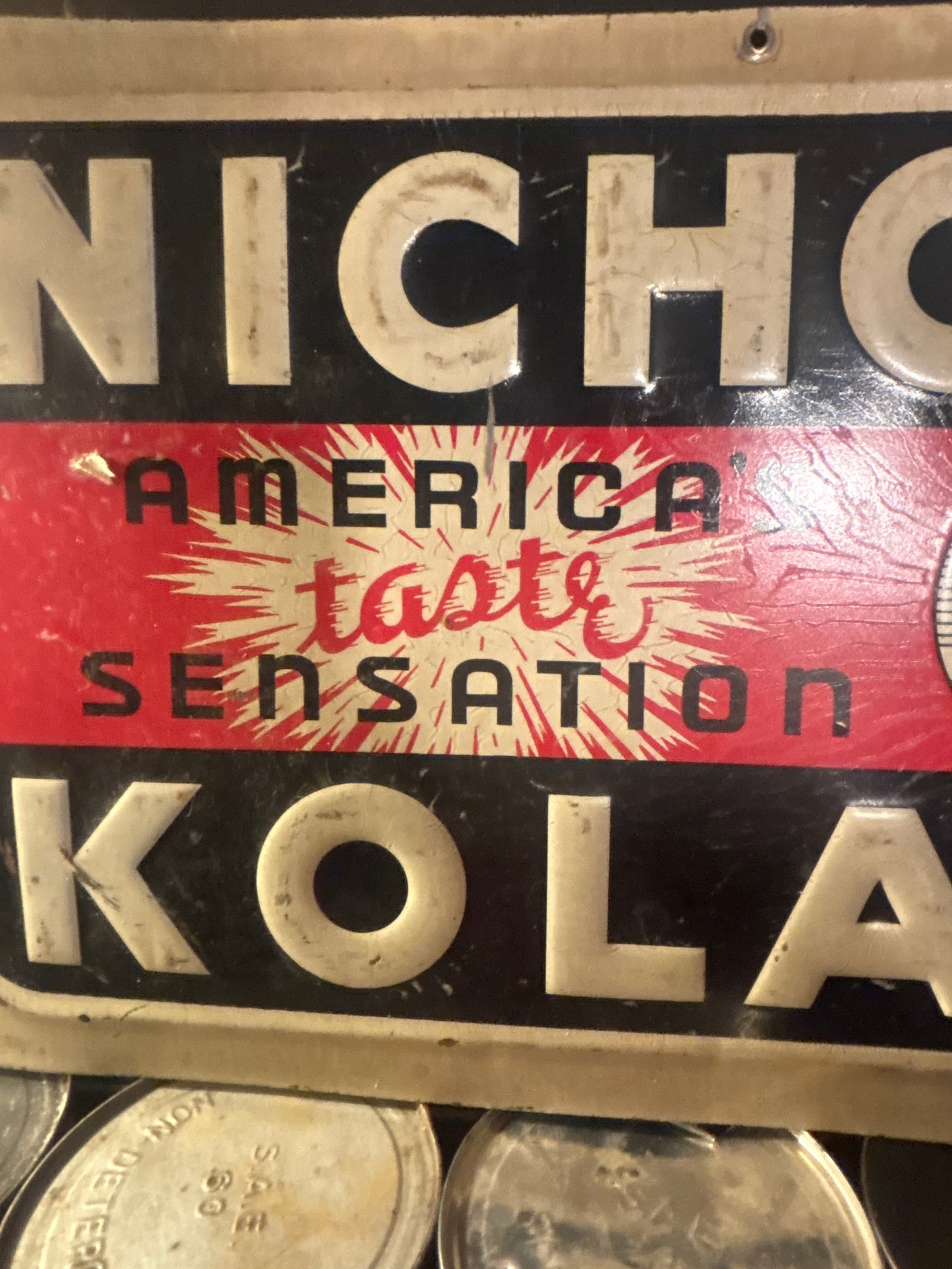 Nichol Kola Embossed Tin Tacker Sign - 3