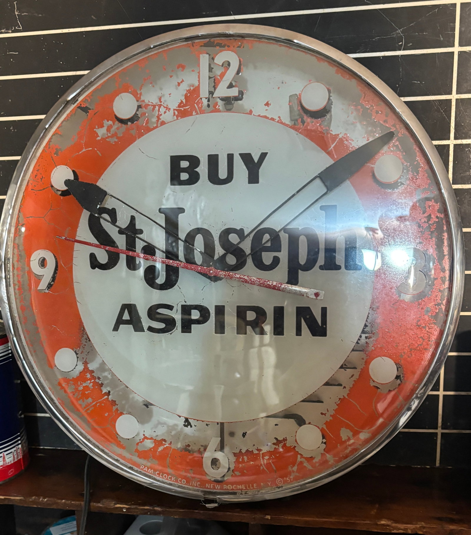 1957 Pam Clock Co. Drugstore Clock (1 of 7)