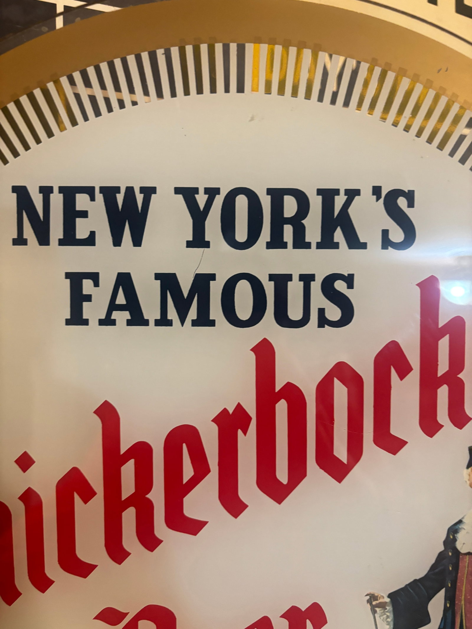 1950s Knickerbocker Beer Reverse Glass Face Motion sign - 6