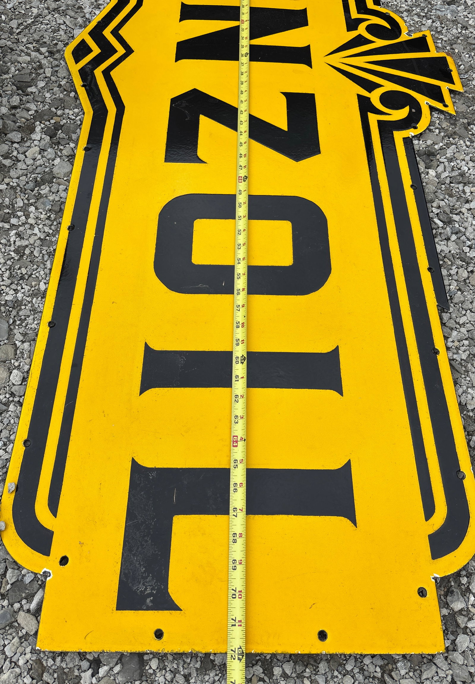 Large 72” Porcelain SSP Pennzoil Sign - 6