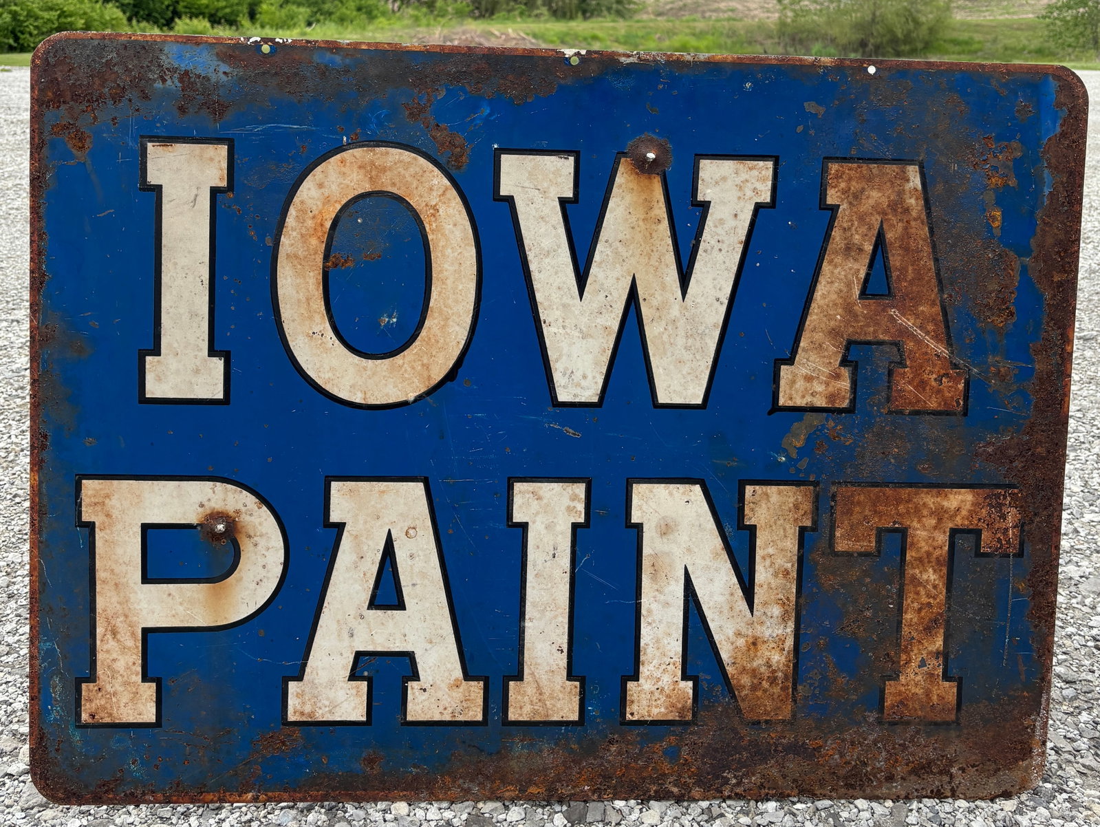 Iowa Paints 2 sided Painted Metal Sign (1 of 4)