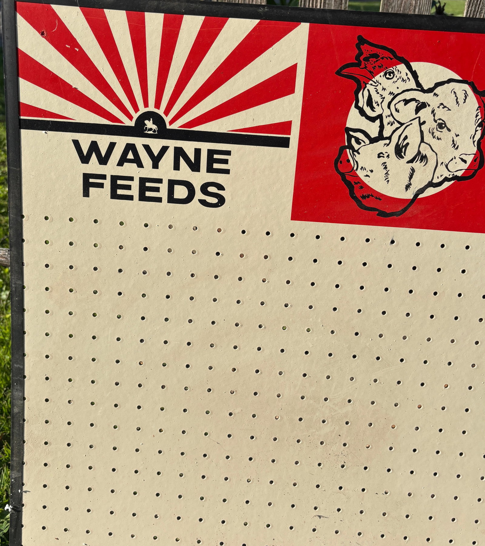 Wayne Feeds Cow Store display Pegboard Sign - 4