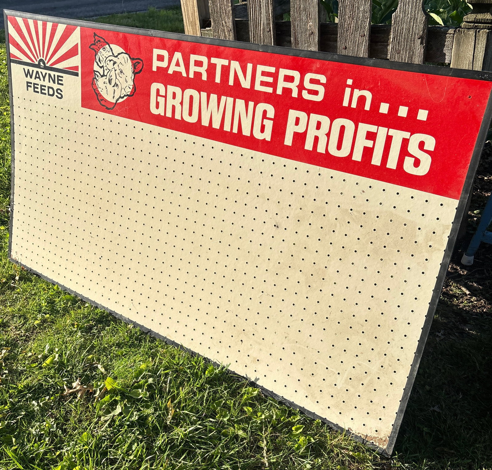 Wayne Feeds Cow Store display Pegboard Sign - 5
