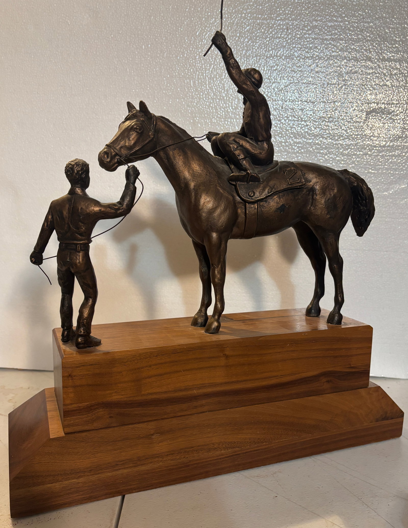 Large Bronze Horse Racing Trophy Eureka Downs 1985 - 2