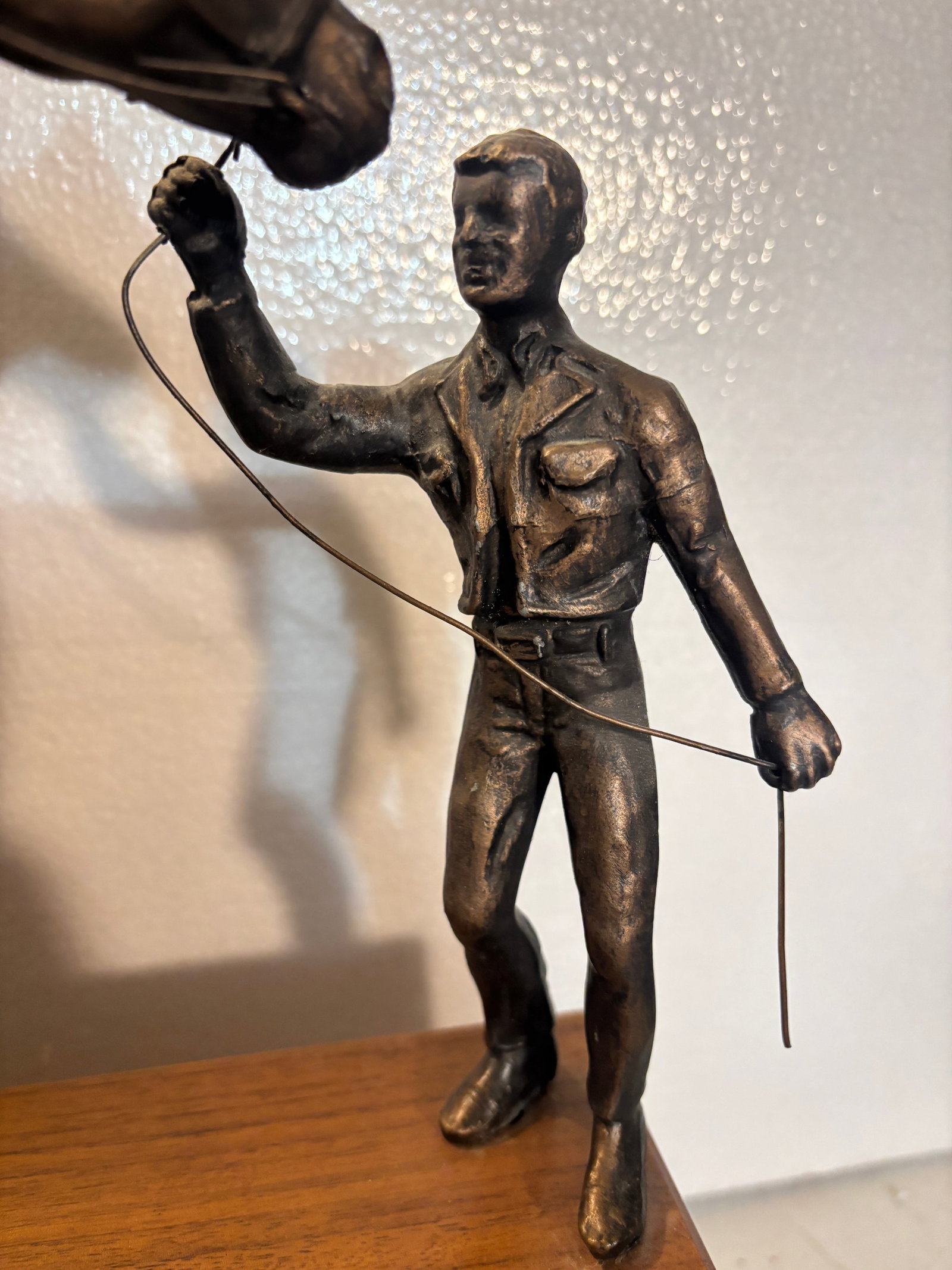 Large Bronze Horse Racing Trophy Eureka Downs 1985 - 5