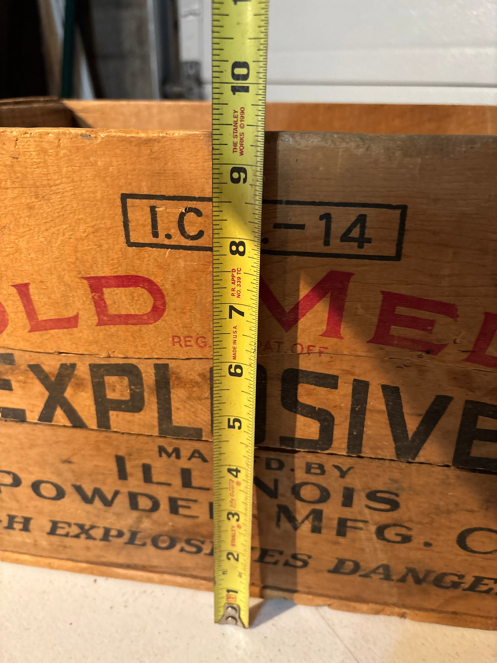 Antique Gold Medal Explosives Wood Crate Box - 6
