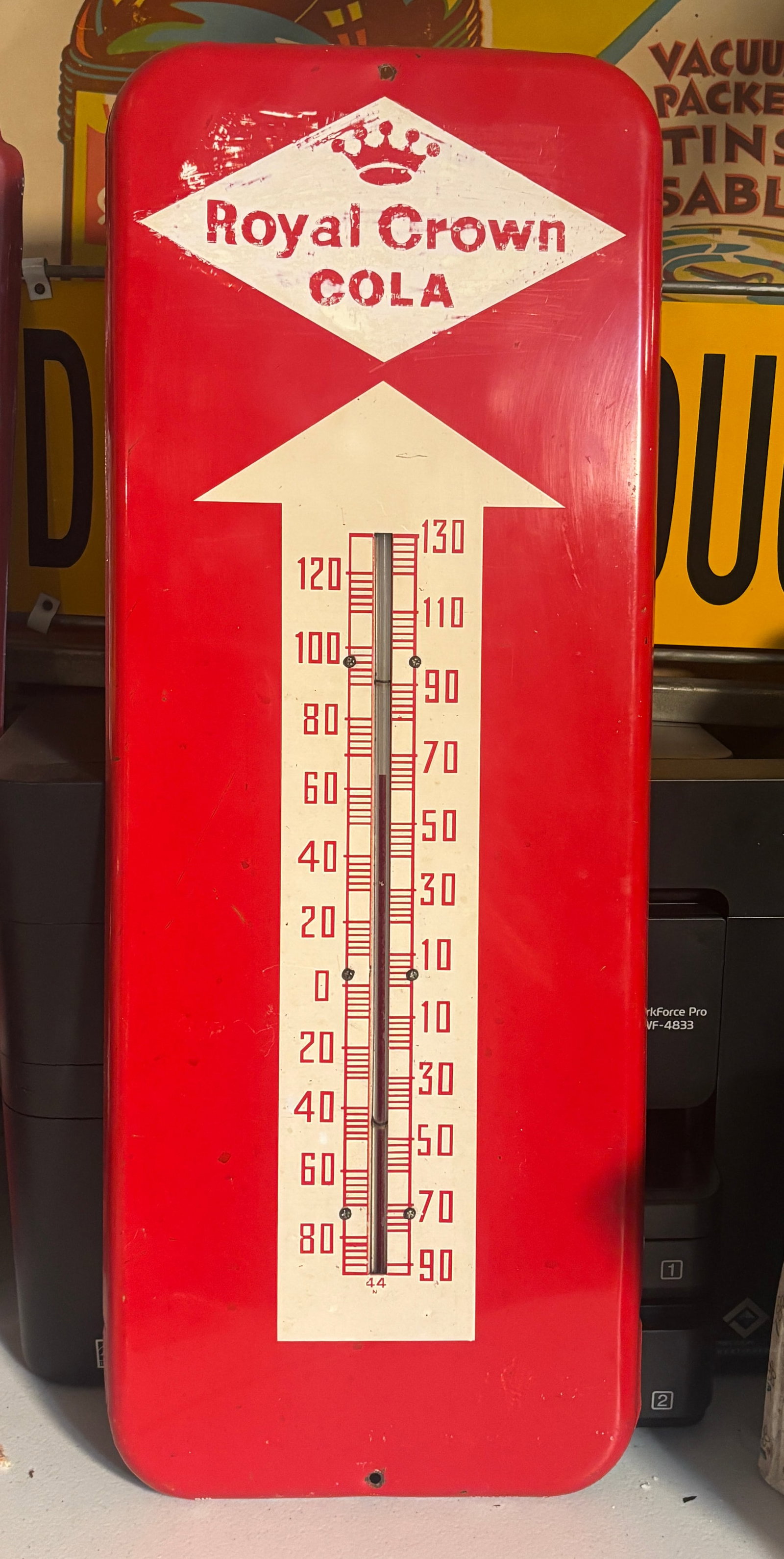 Vintage Royal Crown Soda metal Arrow Thermometer (1 of 8)
