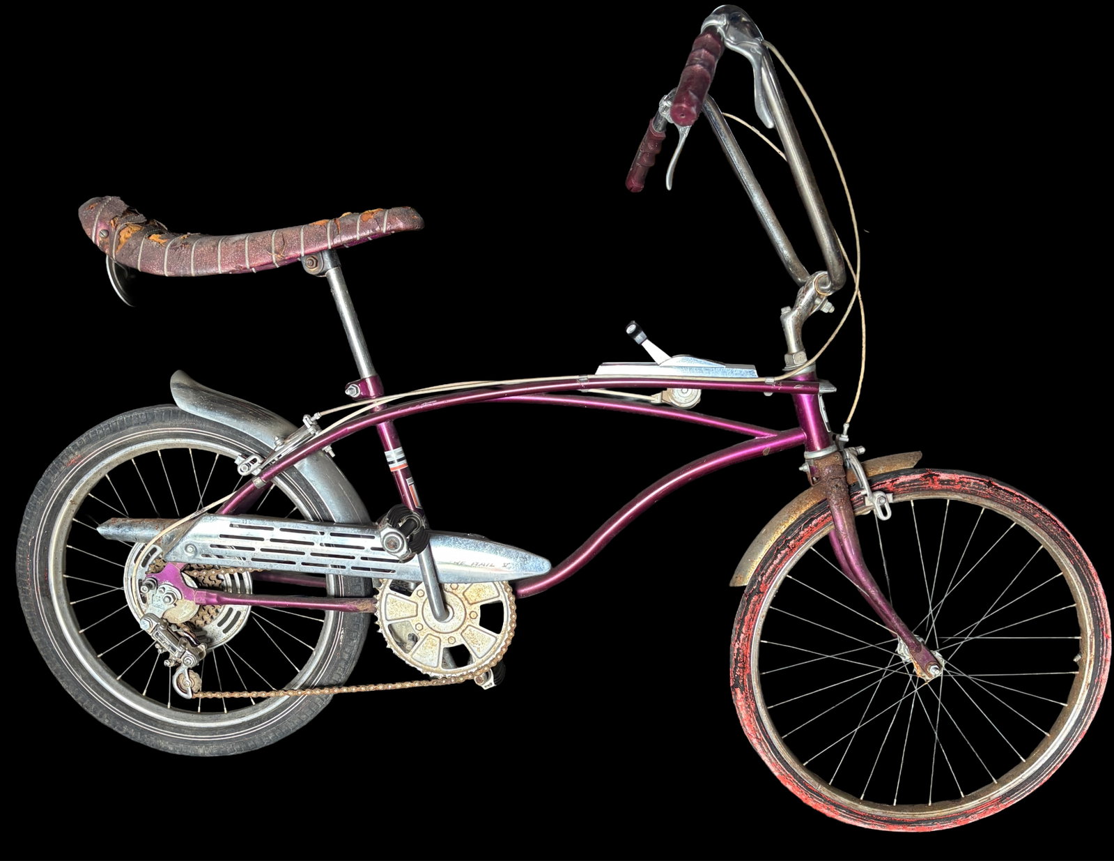 Vintage late 1960s 70s Huffy Muscle Bike – Barn?Find Purple Survivor Bicycle (1 of 7)