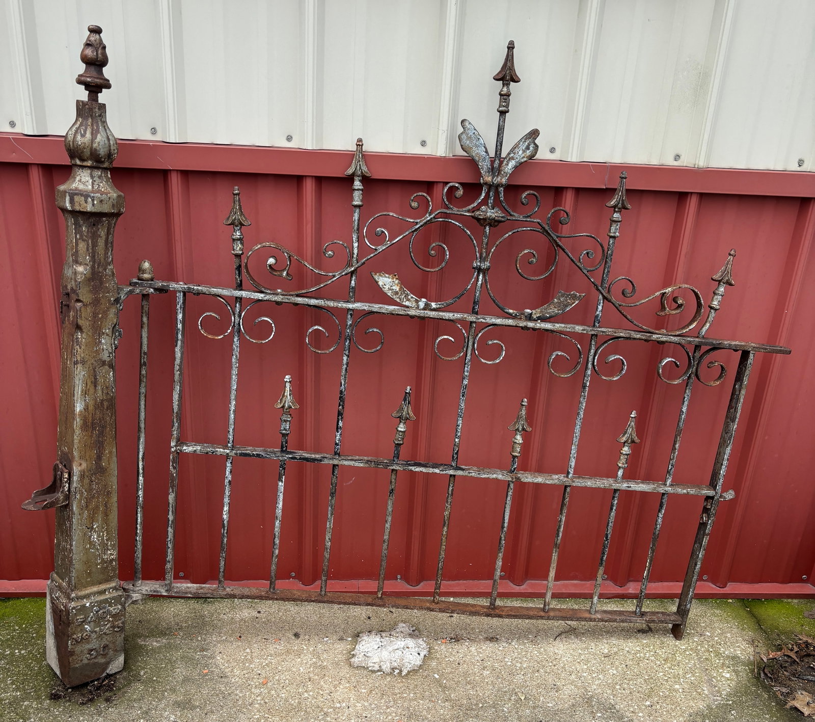 Antique Victorian 102 ft Wrought Iron Fence plus Gate Architectural Salvage (1 of 14)
