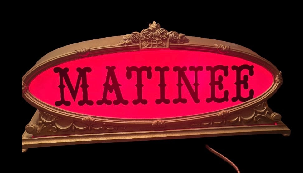 Art Deco Movie Theater Lighted”Matinee Cinema Marquee Sign Antique (1 of 9)
