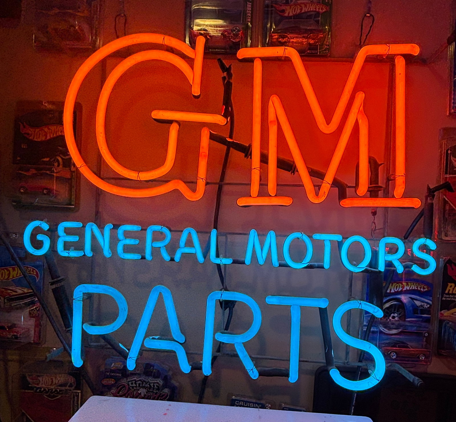 Rare 1950s General Motors Parts Neon Dealership Showroom Window Sign (1 of 2)