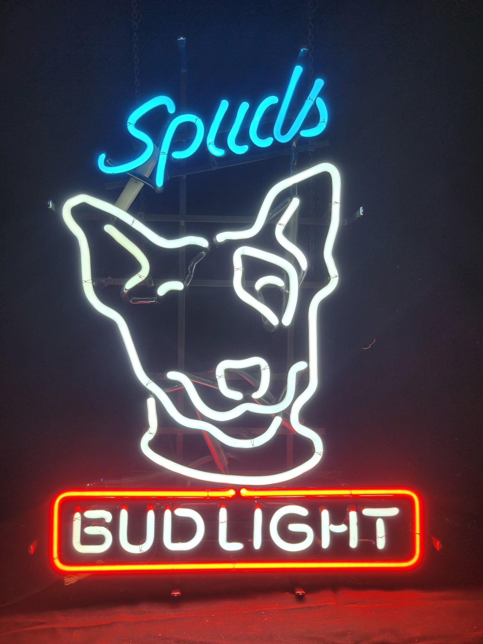 Original 1980s Spuds Makenzie Promo Bar Neon Sign Beer (1 of 3)