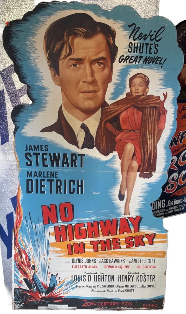 Rare Original 1951 "No Highway in the Sky" 5ft Theater Standee Aviation (1 of 8)