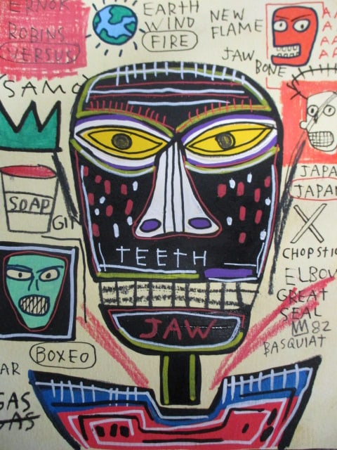 Jean-Michel Basquiat– “Black Skull with Teeth” (1 of 2)