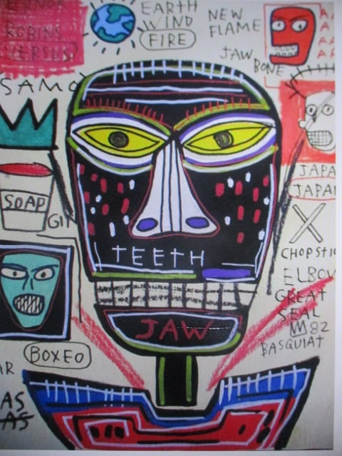 After Jean-Michel Basquiat– “Black Skull with Teeth (1 of 1)