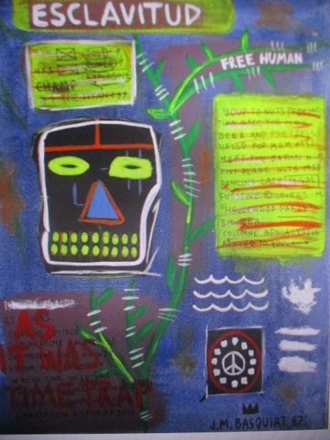 After Jean-Michel Basquiat 1987 “Black Skull Esclavitud (1 of 1)