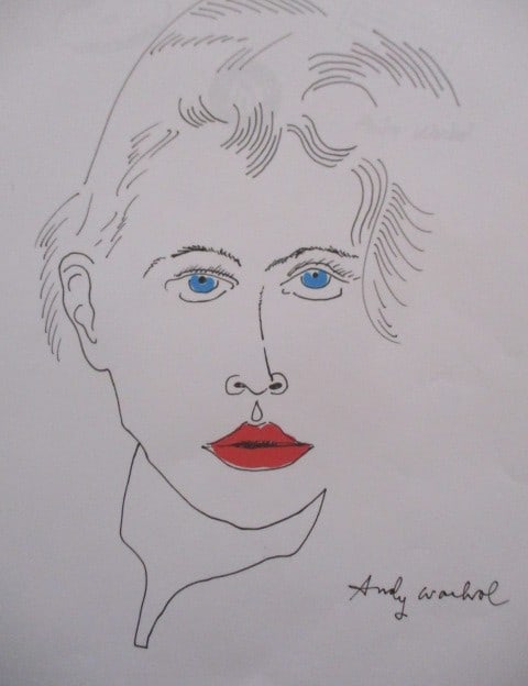 Portrait of a Woman – Drawing Attributed to Andy Warhol (8 x 12): Portrait of a Woman – Drawing Attributed to Andy Warhol (8 x 12).Offered here is an expressive portrait drawing of a woman measuring approximately 8 x 12 inches, attributed to the distinctive style 