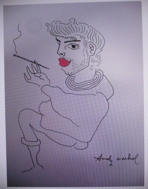 Andy Warhol, American 1928–1987, In the Style of Andy Warhol, Man Smoking, 8 x 12 Inch Drawing: Andy Warhol, American 1928–1987, In the Style of Andy Warhol, Man Smoking, 8 x 12 Inch DrawingAttribution: Attributed in the style of Andy WarholDescription:This dynamic 8 x 12 inch drawing depicts 