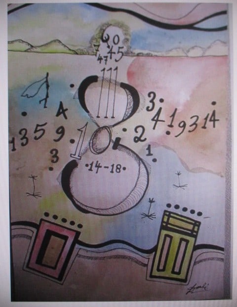 Salvador Dalí, Spanish 1904–1989, In the Style of Salvador Dalí, Basking Numbers: Salvador Dalí, Spanish 1904–1989, In the Style of Salvador Dalí, Basking Numbers, 8 x 12 Inch DrawingAttribution: Attributed in the style of Salvador DalíDescription:This intriguing 8 x 12 inch d