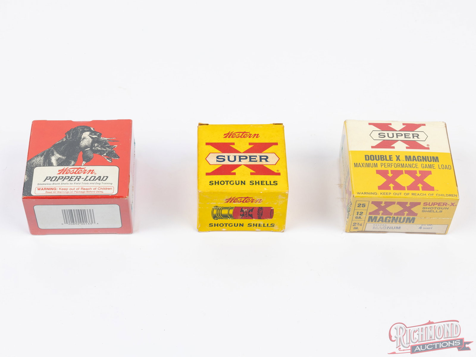 Three Collector Boxes Of Western X 12 Gauge Popper Load And Rare 14 Gauge Aluminum Shot Shells (1 of 2)