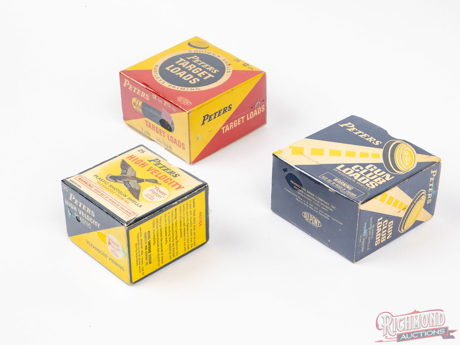 Three Vintage Peters 12 And 20 gauge Collector Shot Shell Boxes - 2