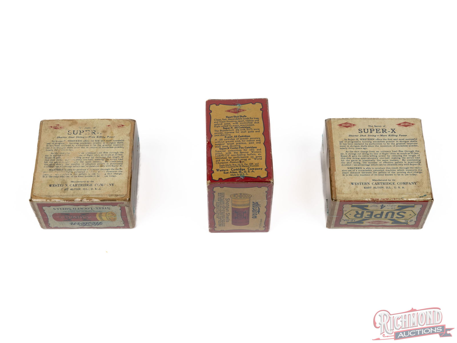Three Collector Western Cartridge Co Super-X Shotgun Shell Boxes - 2