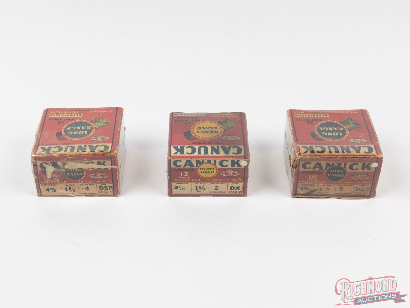 Three Vintage Collector Canuck C-I-L 10 and 12 Gauge Shotshell Boxes - 2