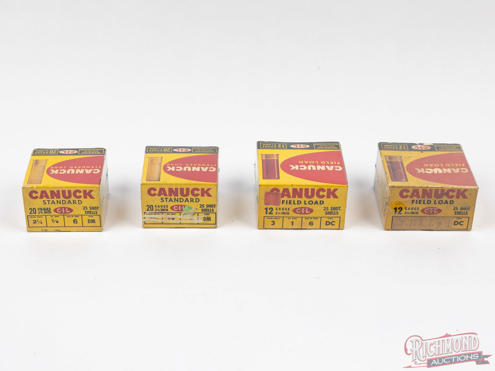Four Vintage Collector Canuck C-I-L 12 And 20 Gauge Shotshell Boxes - 2