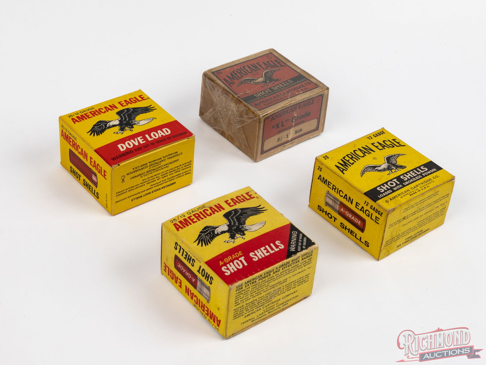 Four Collector American Eagle Shotshell Boxes 12 GA - 2
