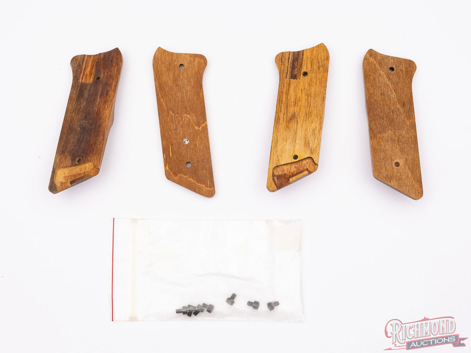 Two Pairs of Wood Grips for Ruger Mark 1 Pistol With Thumb Rest - 2