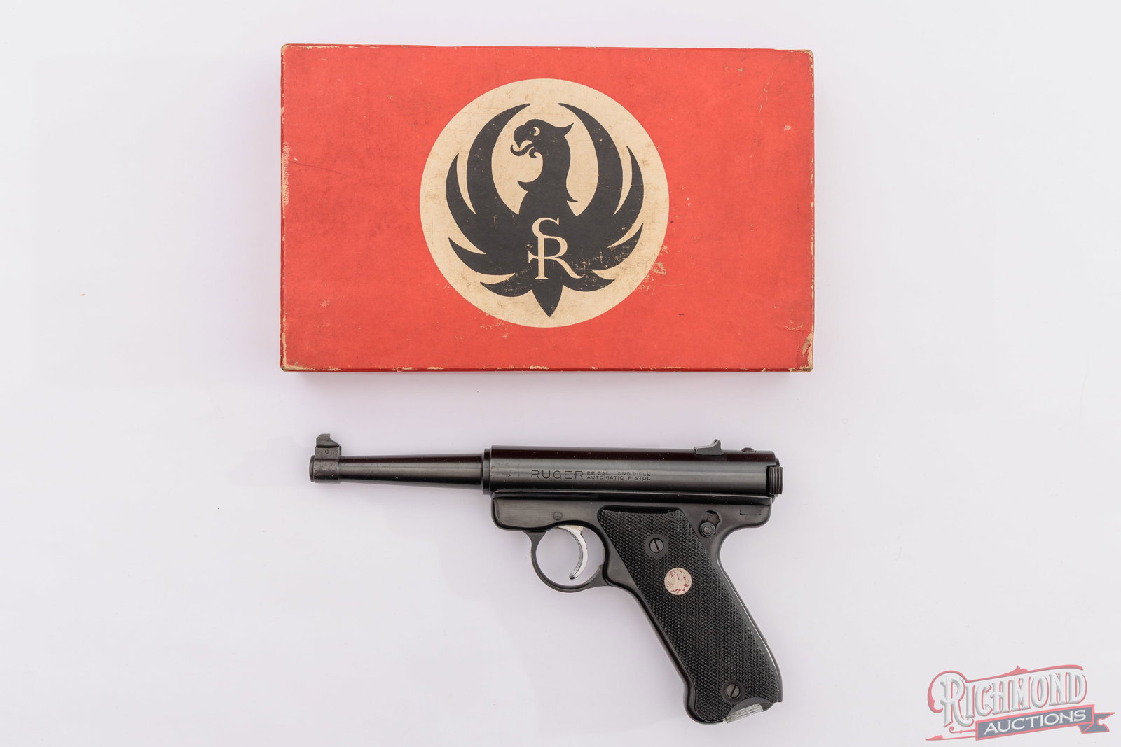 1954 Sturm Ruger Mark I .22 LR Semi-Auto Pistol In Original Red Box (1 of 4)