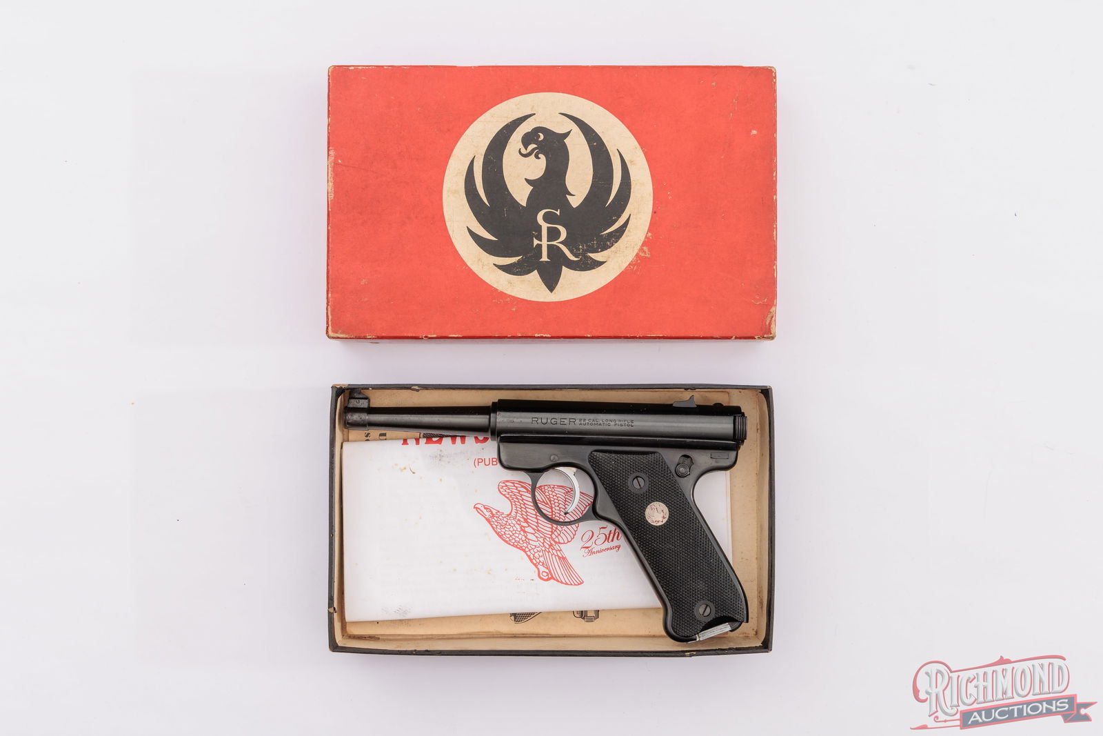 1954 Sturm Ruger Mark I .22 LR Semi-Auto Pistol In Original Red Box - 4