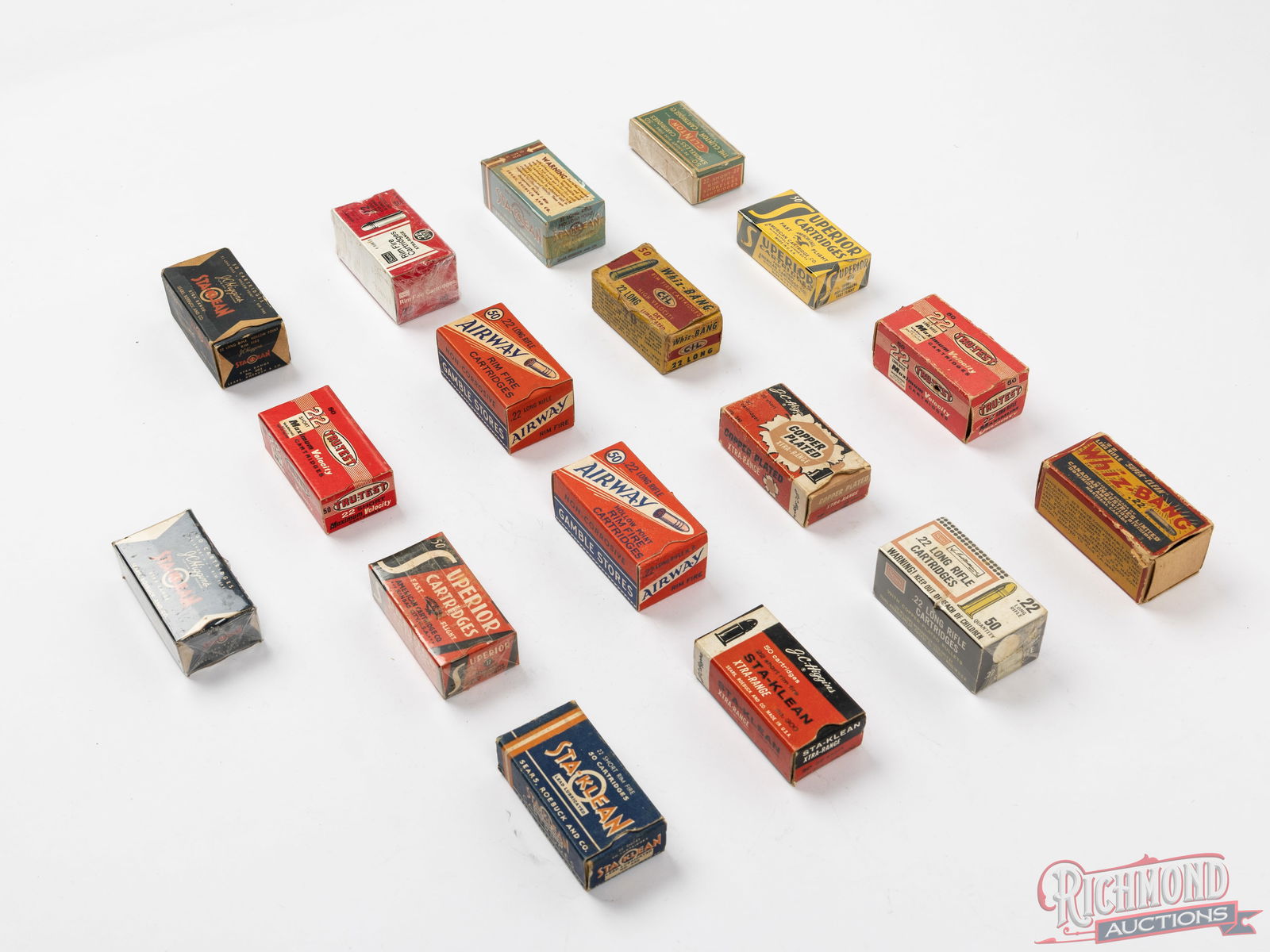 17 Collector Boxes of .22 Rimfire Cartridges Gamble Stores, Sears, American Cartridge Co, C-I-L - 2