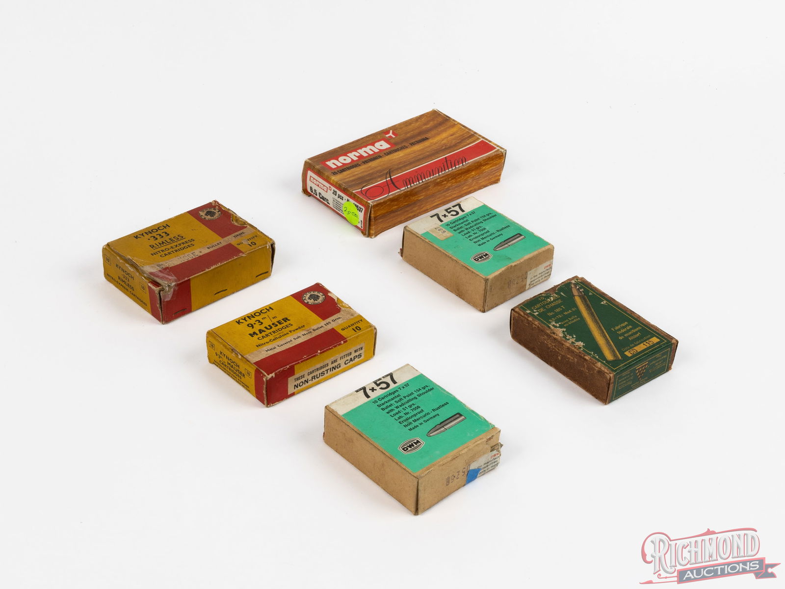 24 Rounds Hard to Find German and European Centerfire Cartridges .333 Jeffery, 9.3 Mauser, 9.3x72 - 2