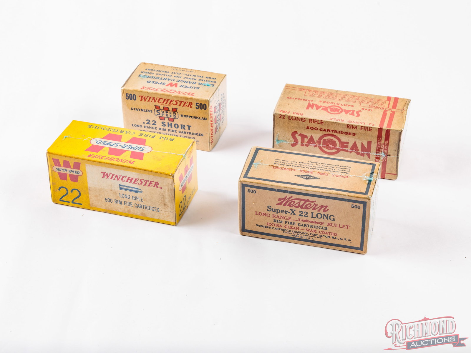 Vintage Boxes Western & Winchester .22 Rimfire Cartridges Long, LR and Short (1 of 2)