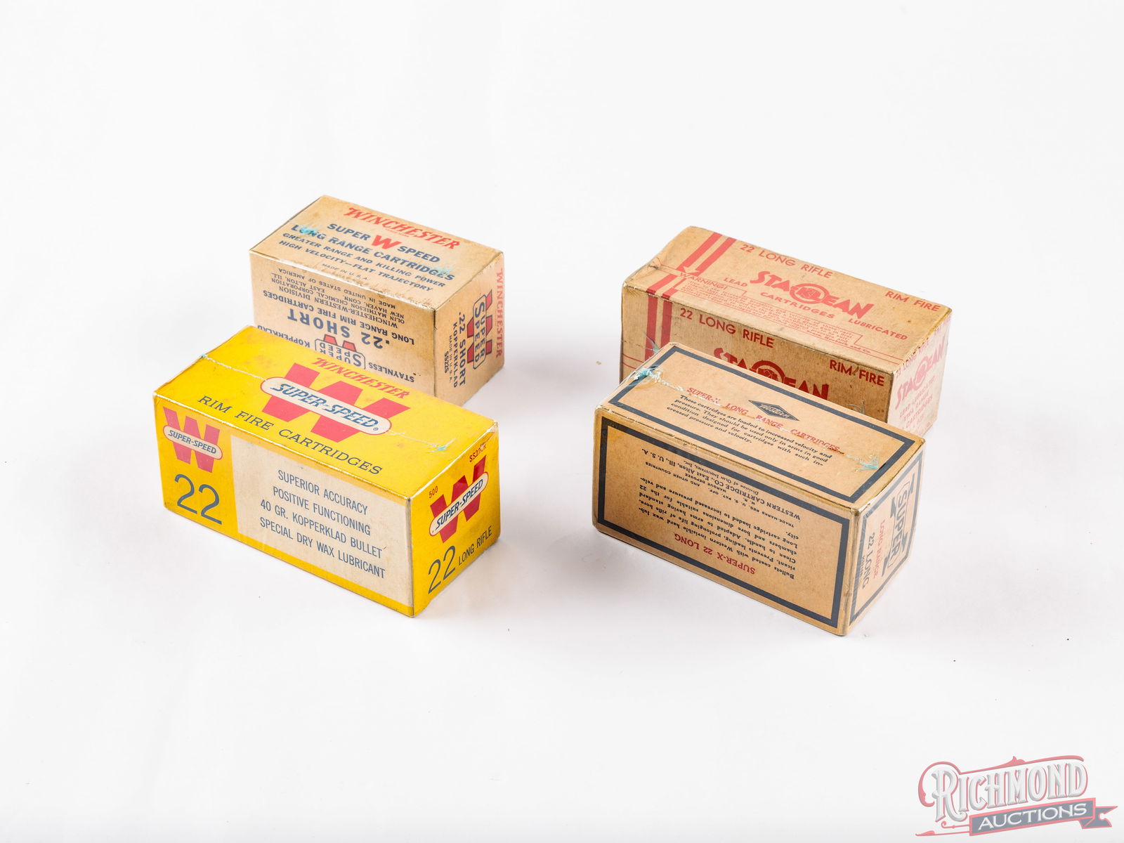 Vintage Boxes Western & Winchester .22 Rimfire Cartridges Long, LR and Short - 2