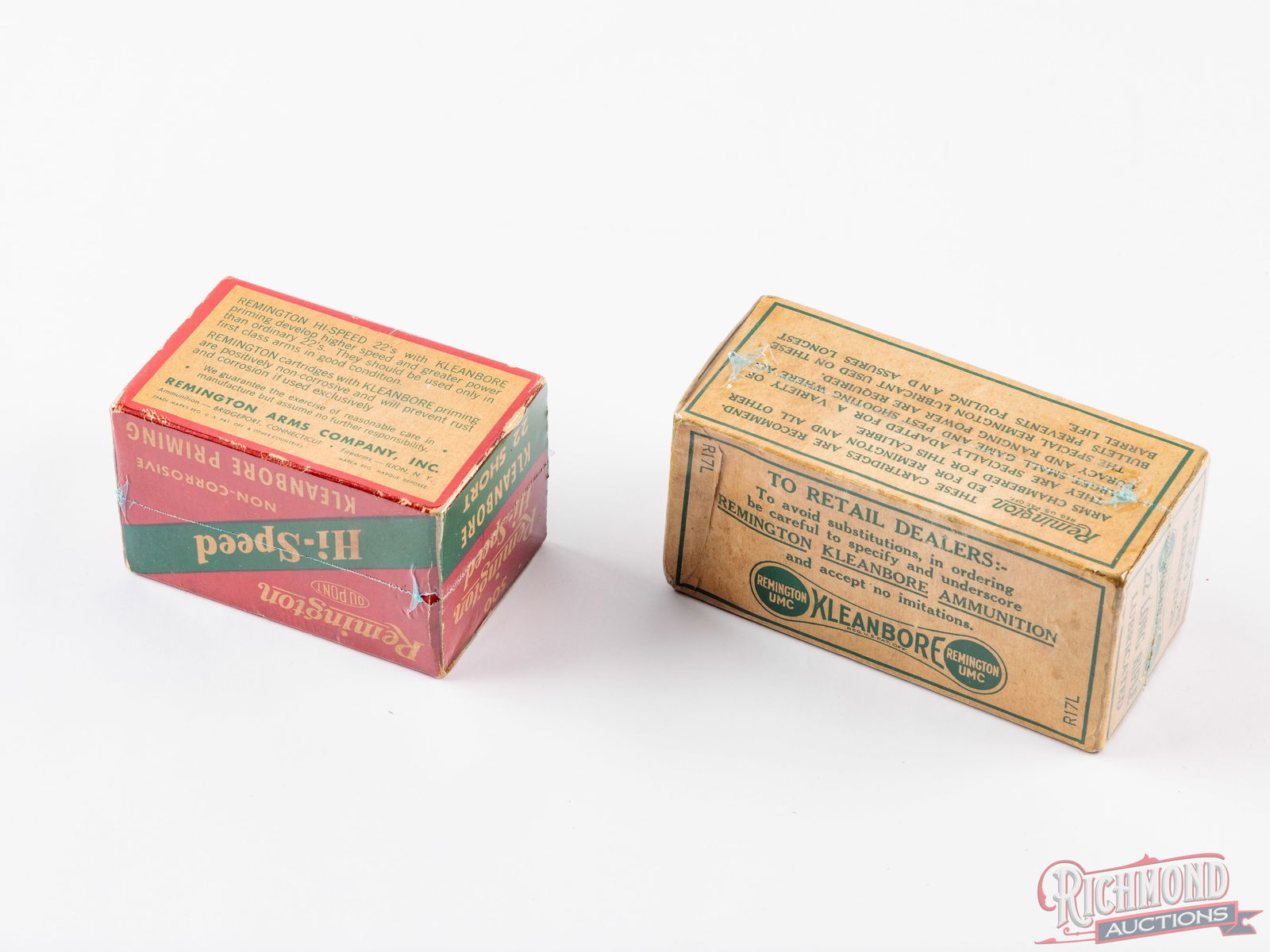 900 Rounds Remington UMC Kleanbore .22 LR And .22 Short Rimfire Ammunition In Vintage Boxes - 2
