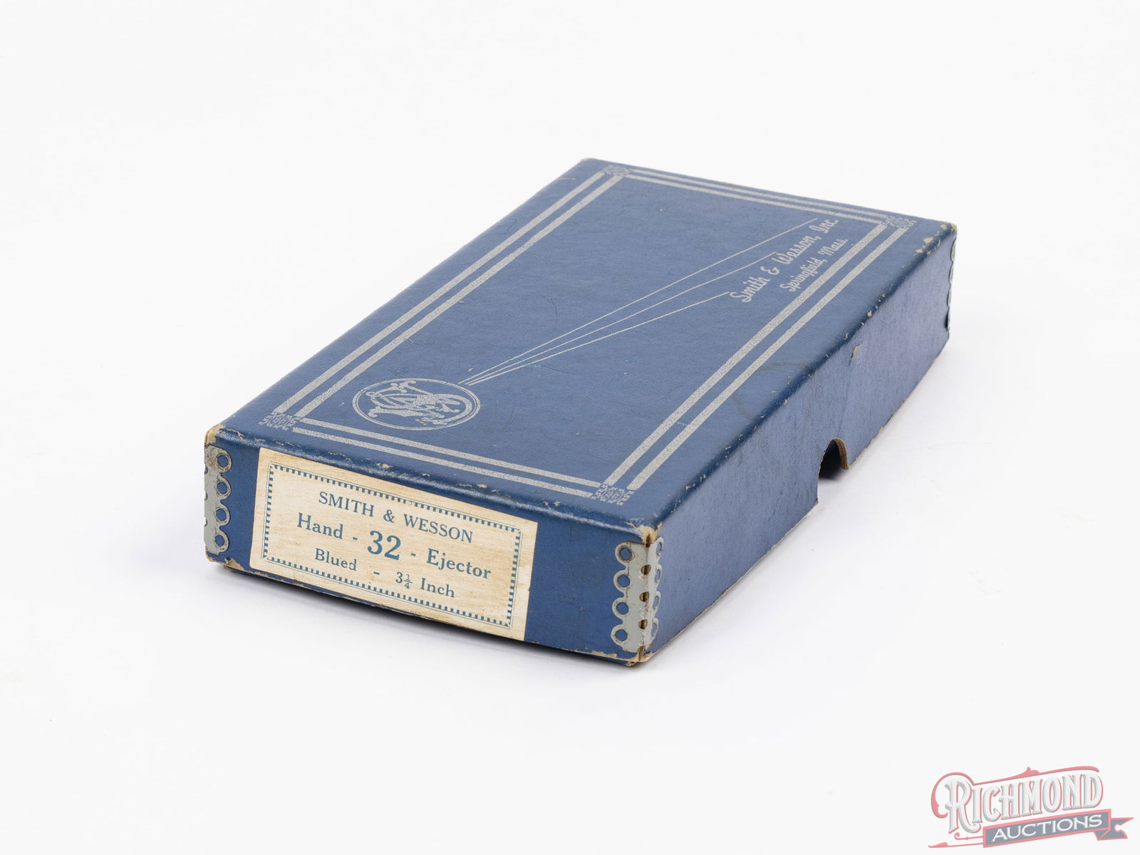 Rare 1950's Smith & Wesson Two-Piece Blue With Sun-Burst Revolver Box - 2