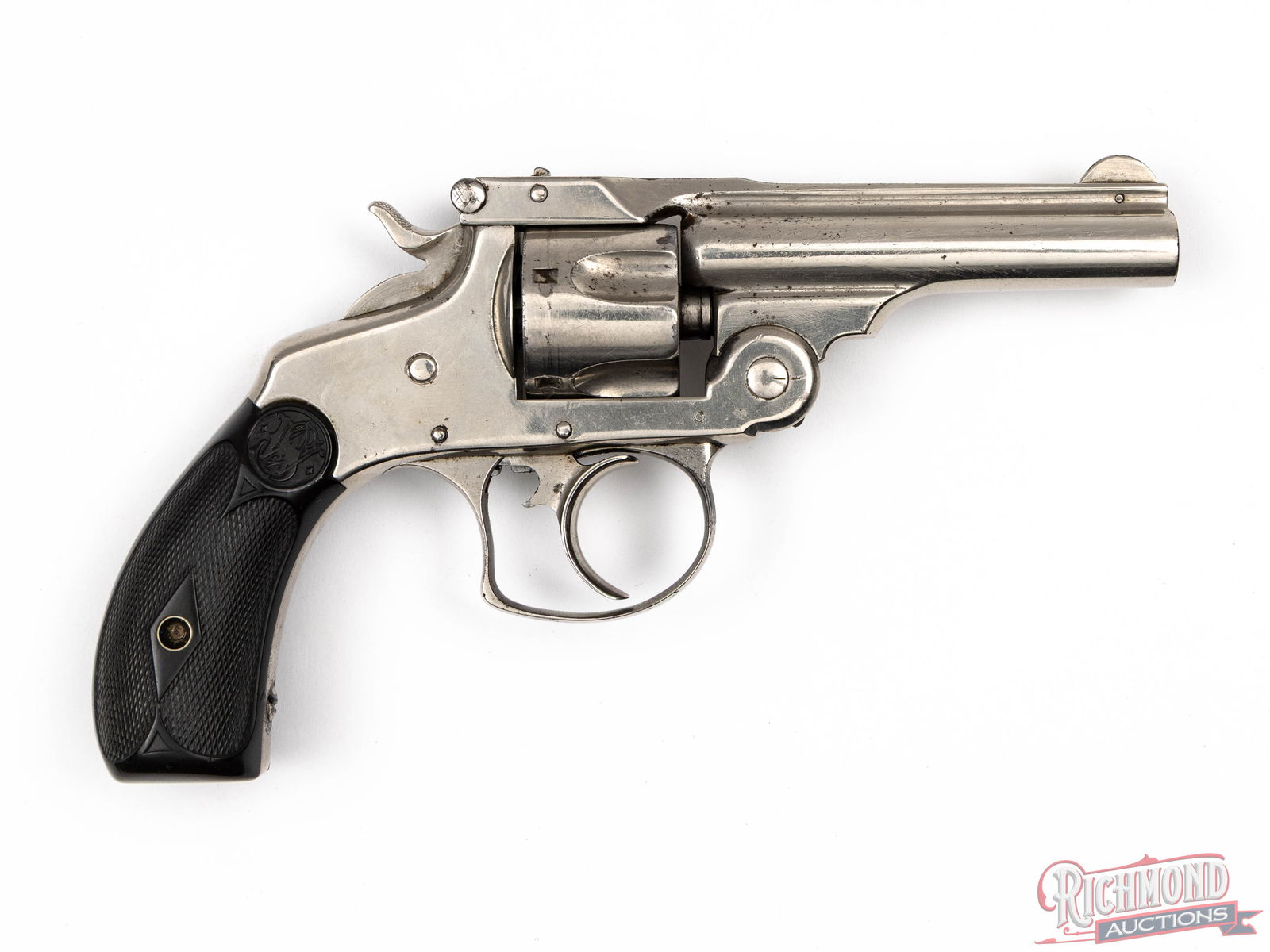Smith & Wesson .32 S&W Double Action 3rd Model Revolver in Nickel - 2