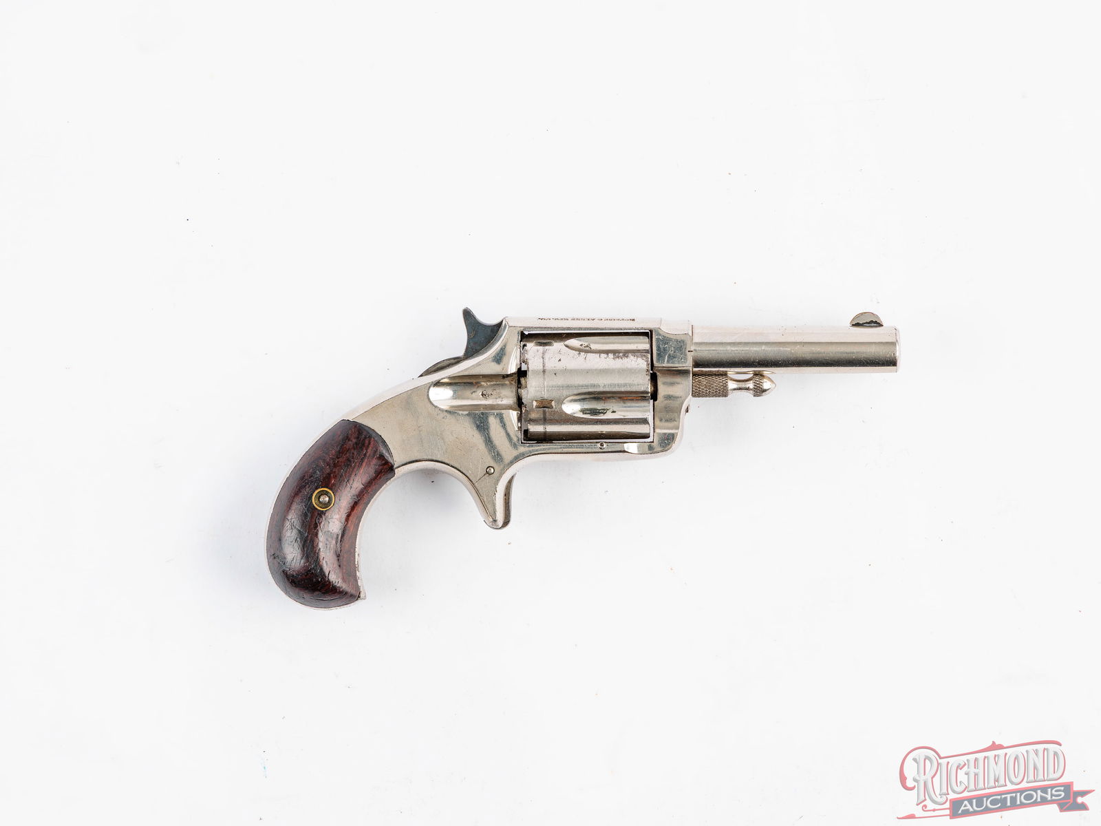Antique Hopkins & Allen XL .30 Long Rimfire Nickel Revolver - 2