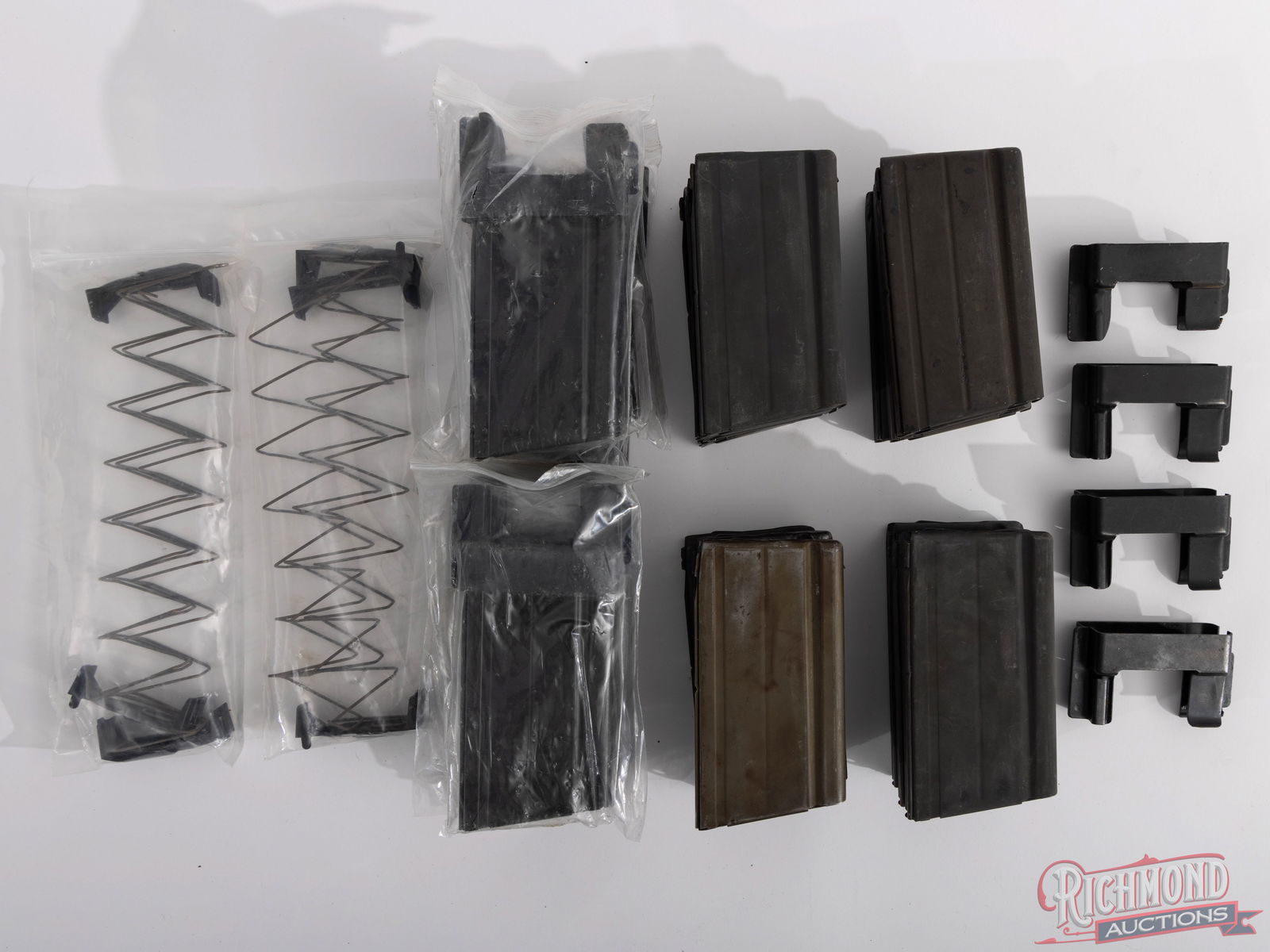 18 FAL .308 WIN 20 Round Magazines with Extra Parts: 18 FAL 20 round magazines. Also included are 10 metal magazine caps and 6 replacement springs with followers. CALIBER/GA: 308 Win.ConditionGood.