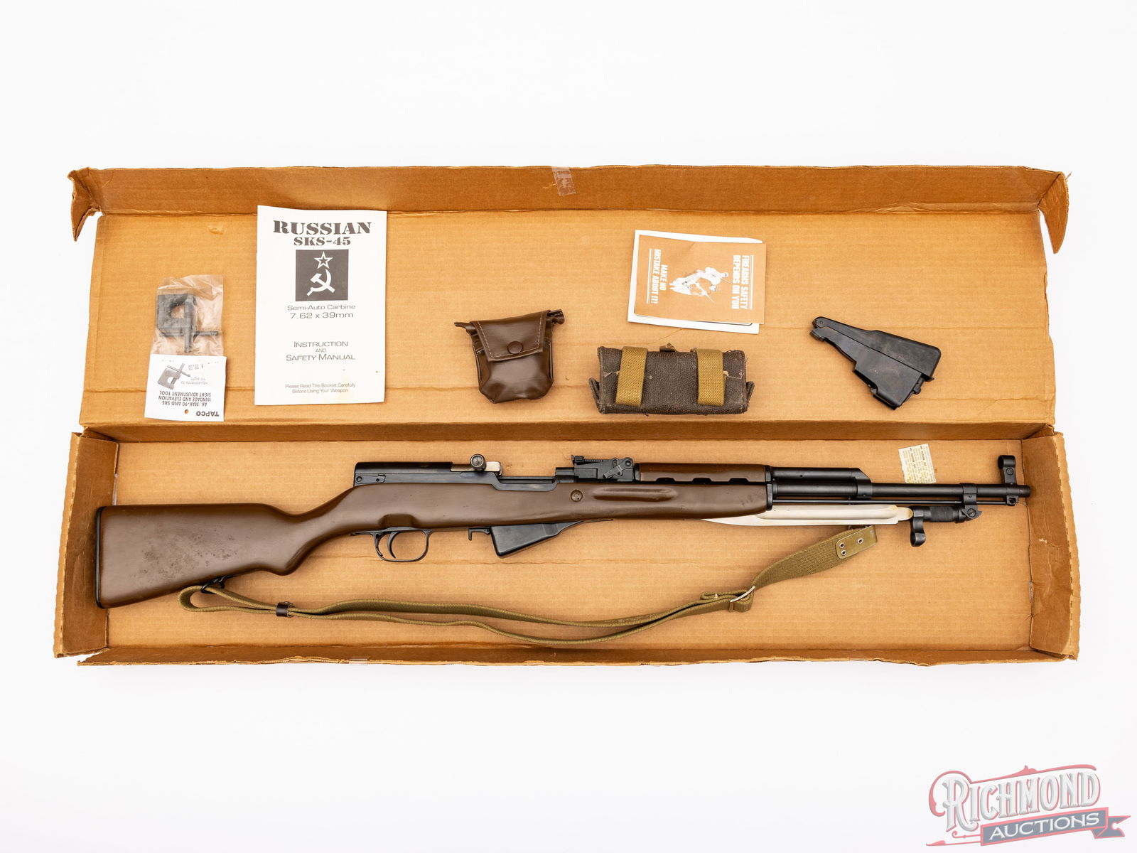 Russian Tula Arsenal SKS-45 Semi Auto Rifle With Bayonet And Accessories 7.62x39 - 4