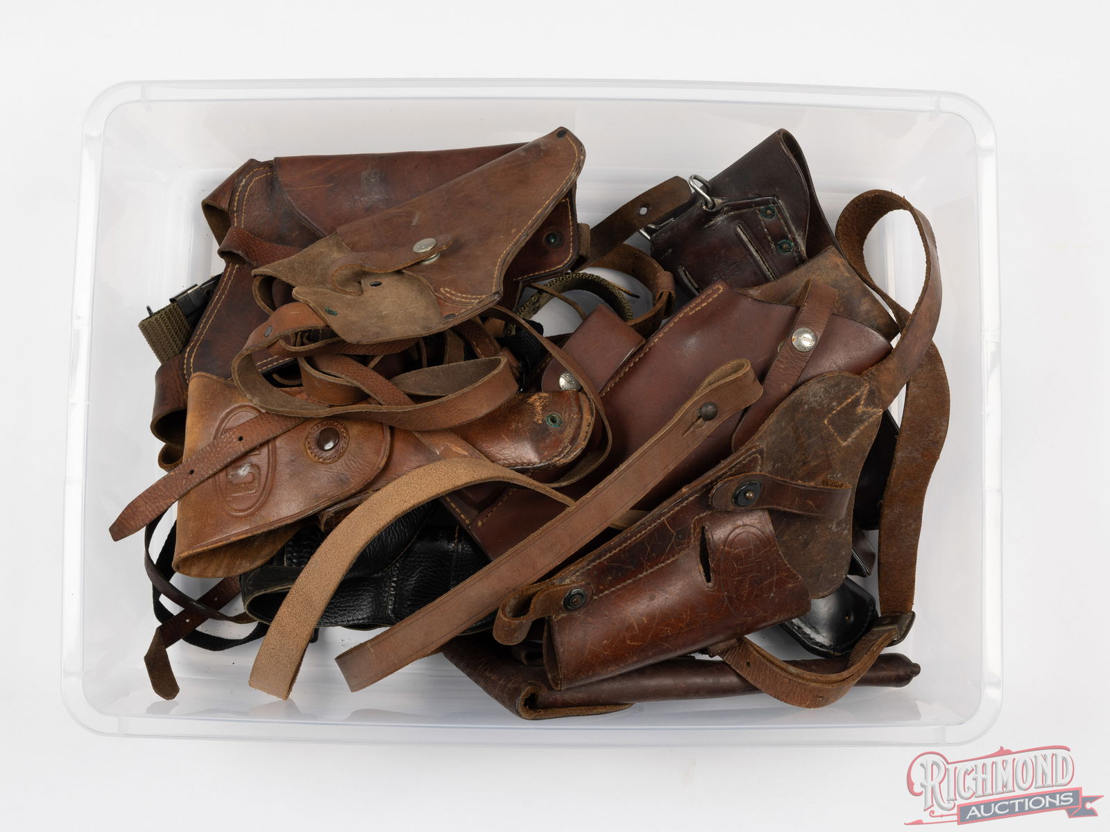 Lot Vintage WWI & Enger-Kress WWII Leather 1911 Holsters, Shoulder Holsters & Leather Slings - 2
