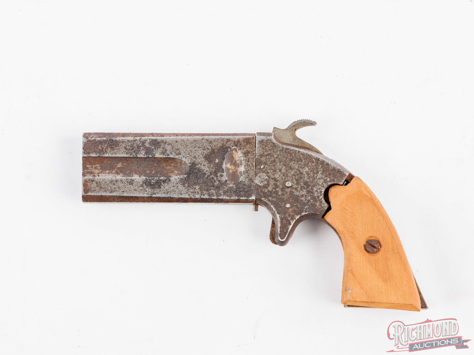 Unmarked Percussion Derringer Pistol 36 Caliber Swivel Breech (1 of 2)