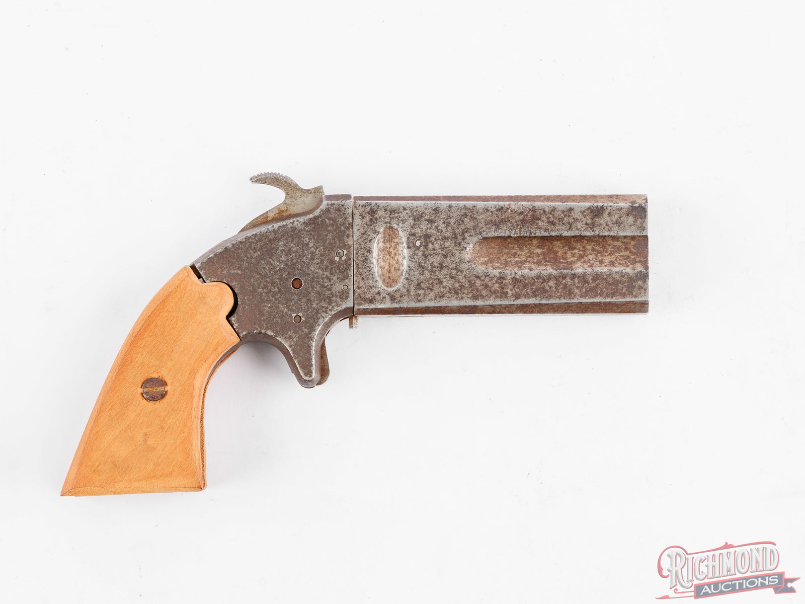 Unmarked Percussion Derringer Pistol 36 Caliber Swivel Breech - 2