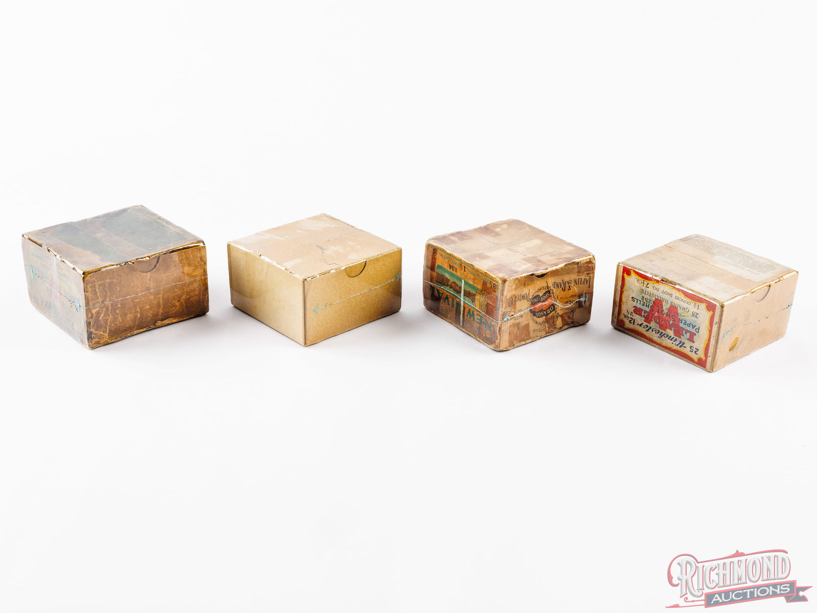 Four Winchester Collector Shotshell Boxes 10 Brass Shot & 12 GA New Rival & Leader - 2