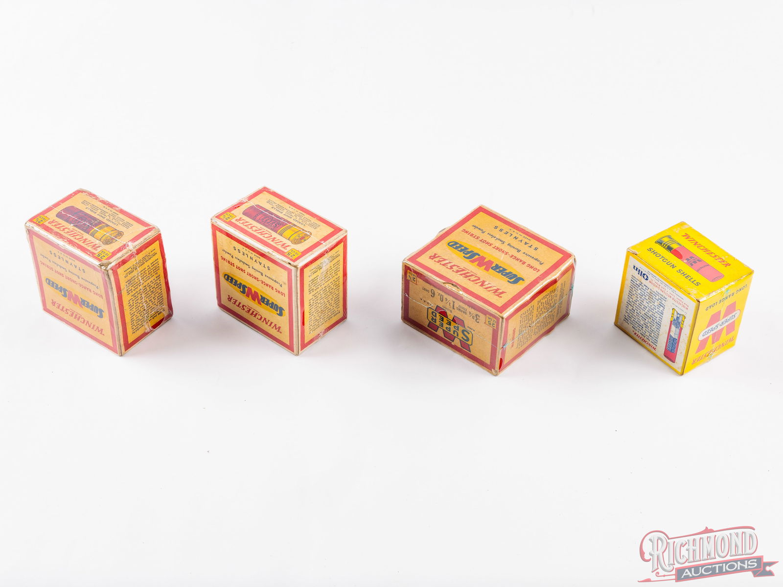 Four Factory Full Collector Winchester Super Speed Shotshell Boxes 12, 16 & 28 GA - 2