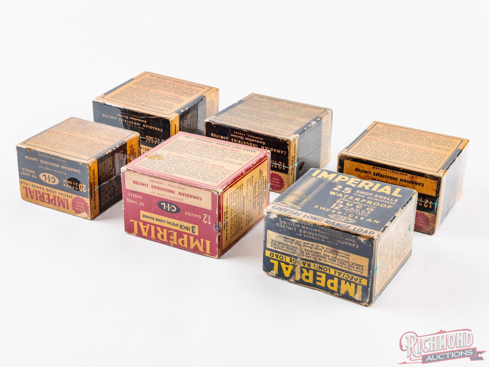 Six C-I-L Imperial Shotshell Collector Boxes in 12 & 20 Gauge - 2