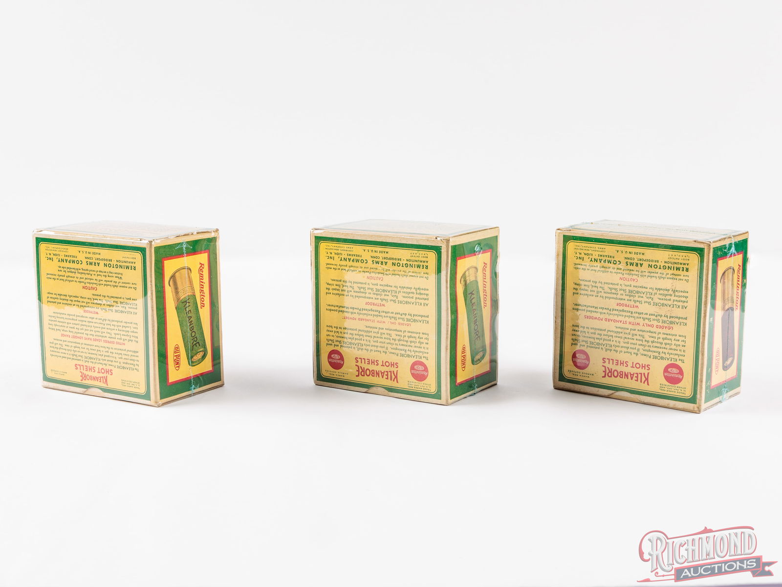 Three Factory Full Remington DuPont 12 GA U.S. Property Stamped Shotshell Boxes - 2