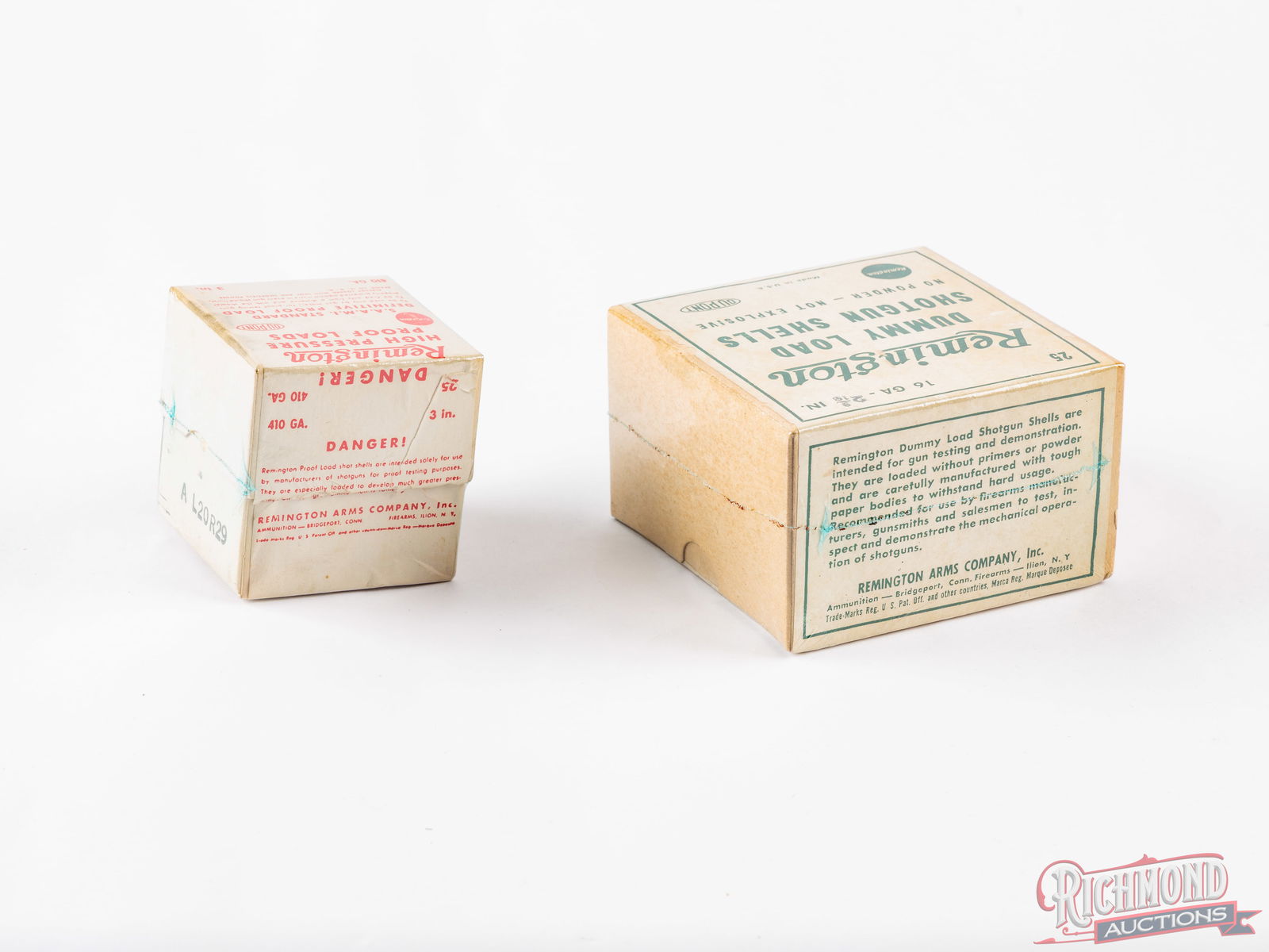 Rare Remington 16 GA Dummy Load Shotgun Shells & .410 GA High Pressure Proof Loads Collector Box - 2